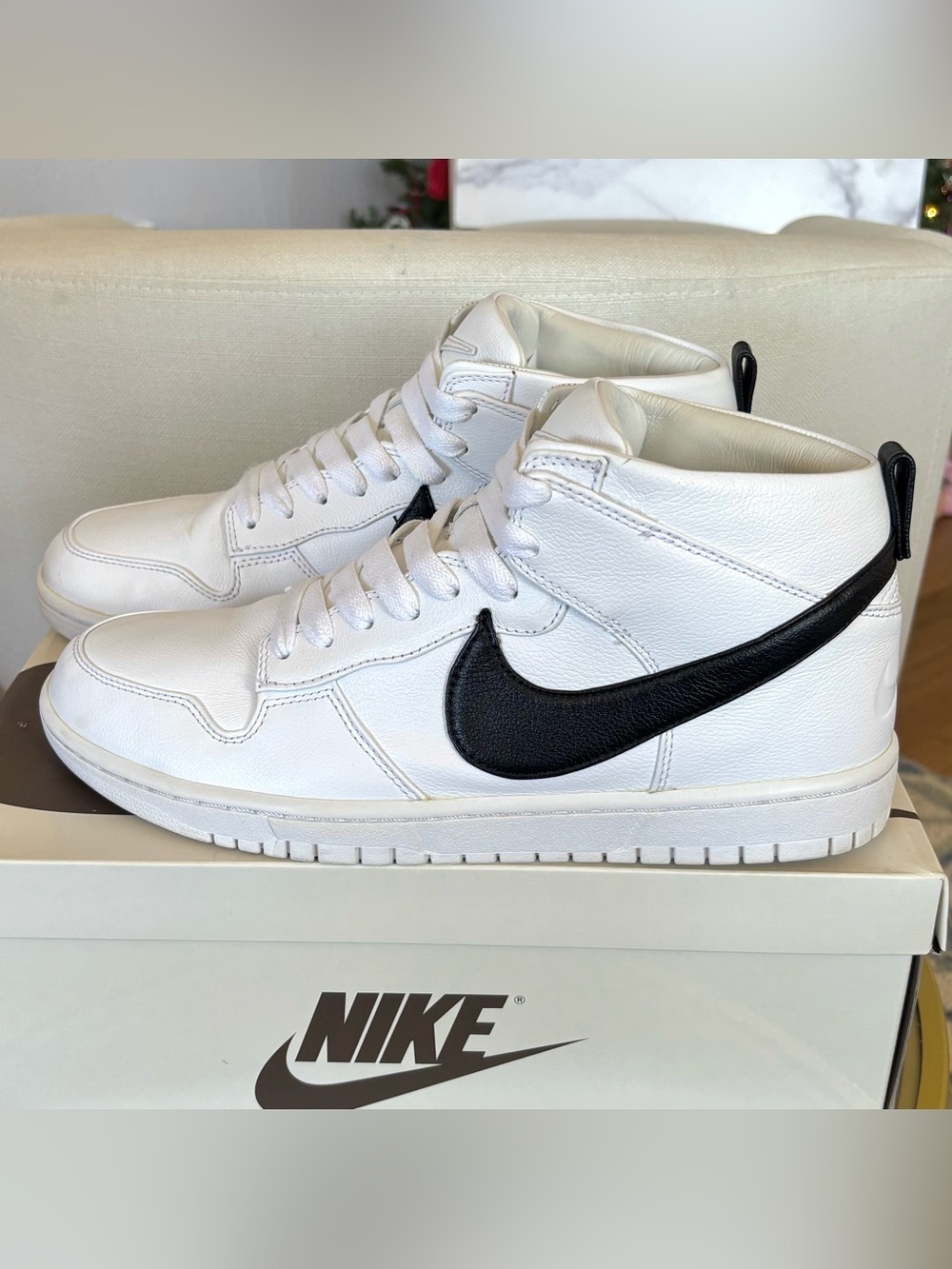 Riccardo Tisci x Nike Dunk Lux Chukka Shoes Mens 11.5 White Black Rare